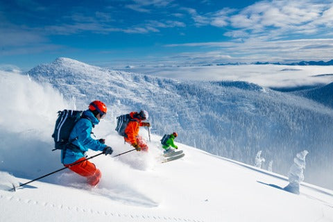 Skiing athlete