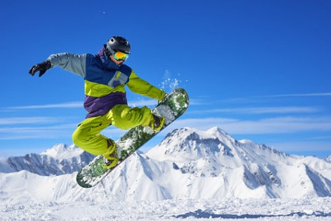 Snowboarding athlete